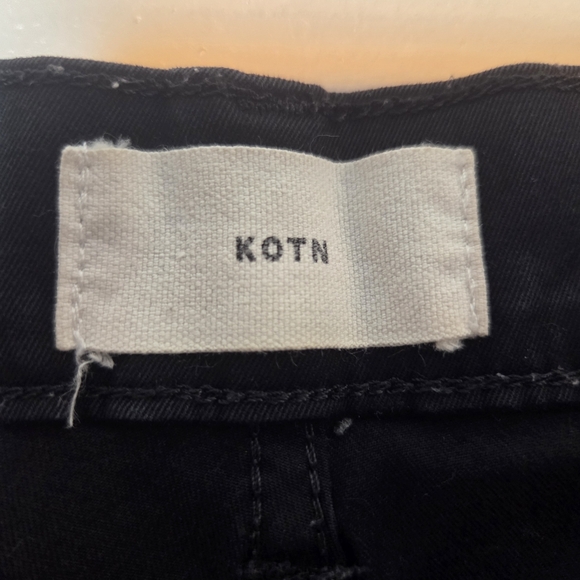 KOTN Egyptian Cotton Crop Wide Leg Trouser Black, Sz 12 - Picture 7 of 9